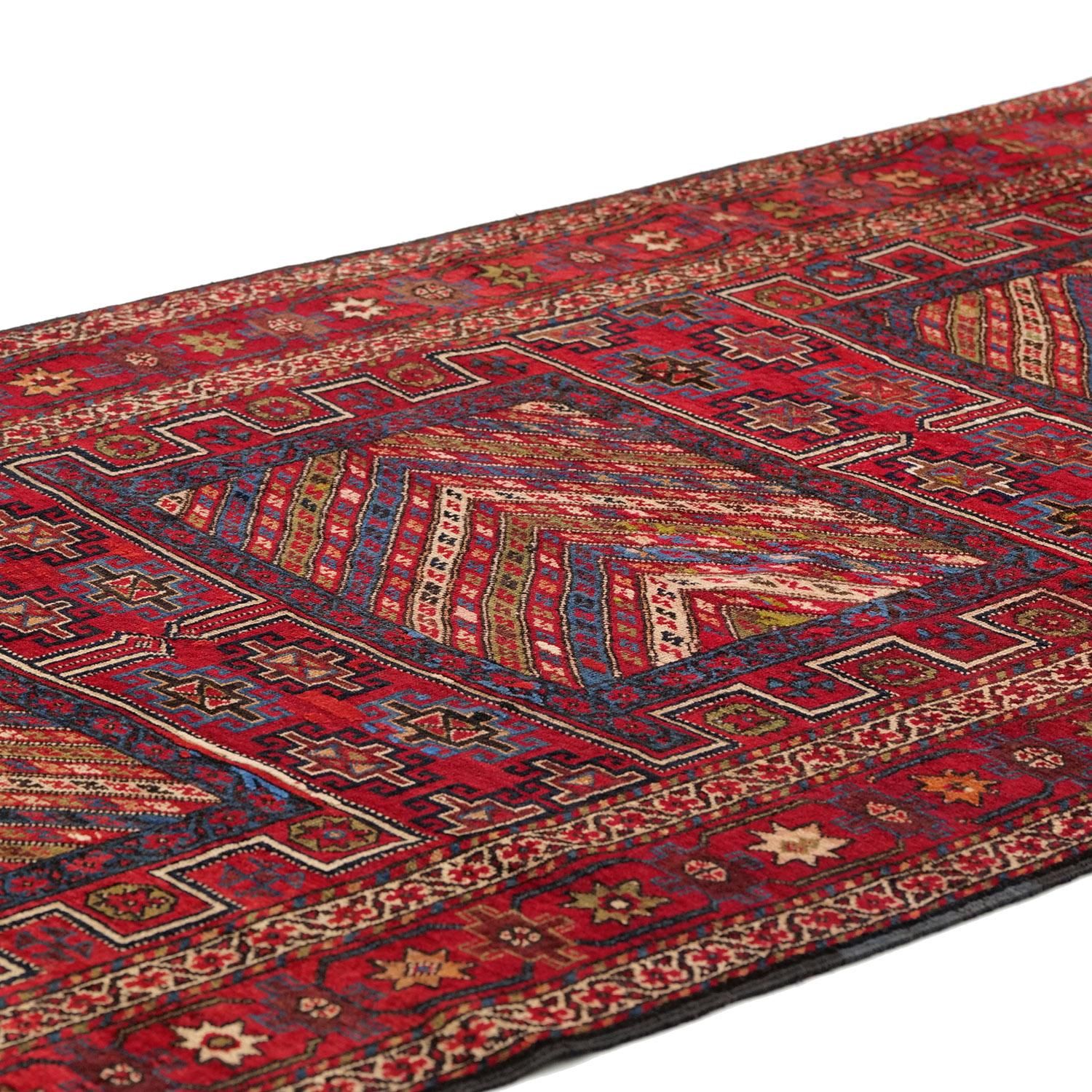 ペルシャ絨毯・セミアンティーク　ラグ　1970年代　草花文様 ペルシャ絨毯・セミアンティーク ラグ 1970年代 草花文様 ヴィンテージラグ