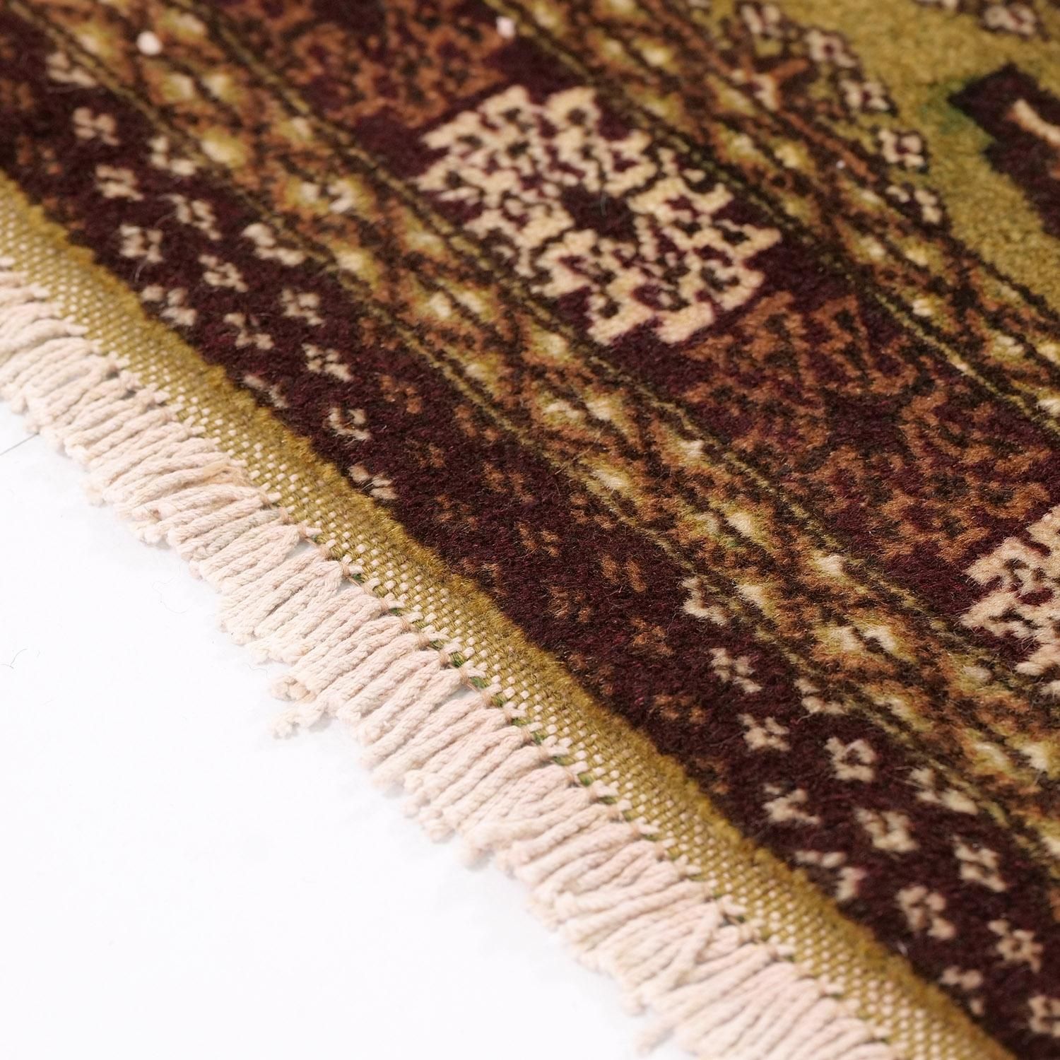 73×49cm トルクメン ボハララグ 手織り絨毯 トルクメン絨毯風の伝統ある柄をモチーフ 