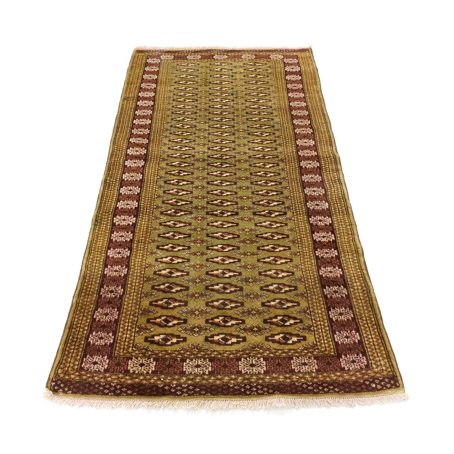 トルクメン絨毯 1970年代 | 手織り緑色 - vintagecarpet