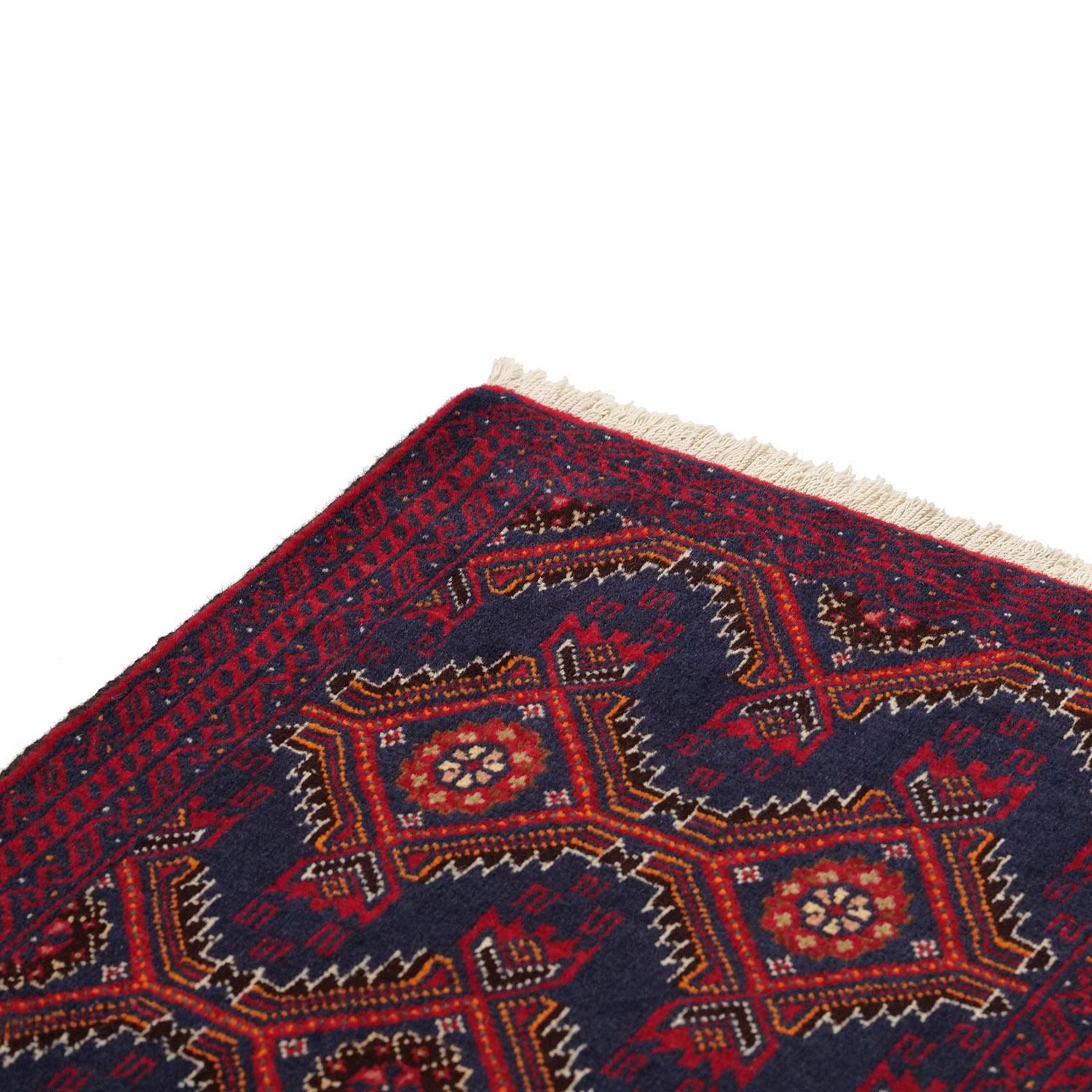 145cm×51cm 廊下敷きペルシャ手織り絨毯 バルーチ ヴィンテージ ラグ バルーチラグ 1970年代 | 手織り - vintagecarpet-アンティーク