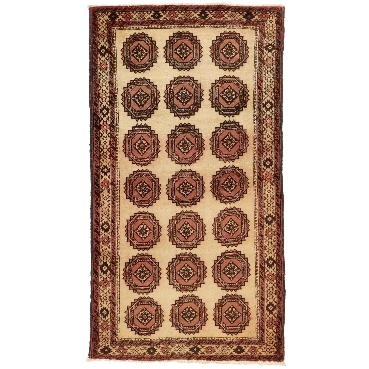 ファリマン 1960年代 ラグ | 手織りセミアンティーク - vintagecarpet