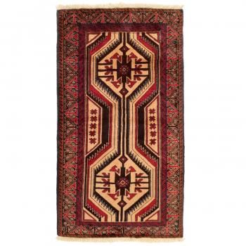 ヴィンテージ ペルシャ絨毯 130×86cm バルーチ こげ茶ベース 幾何学模様 ヴィンテージ ペルシャ絨毯 130×86cm バルーチ こげ茶ベース 幾何学模様