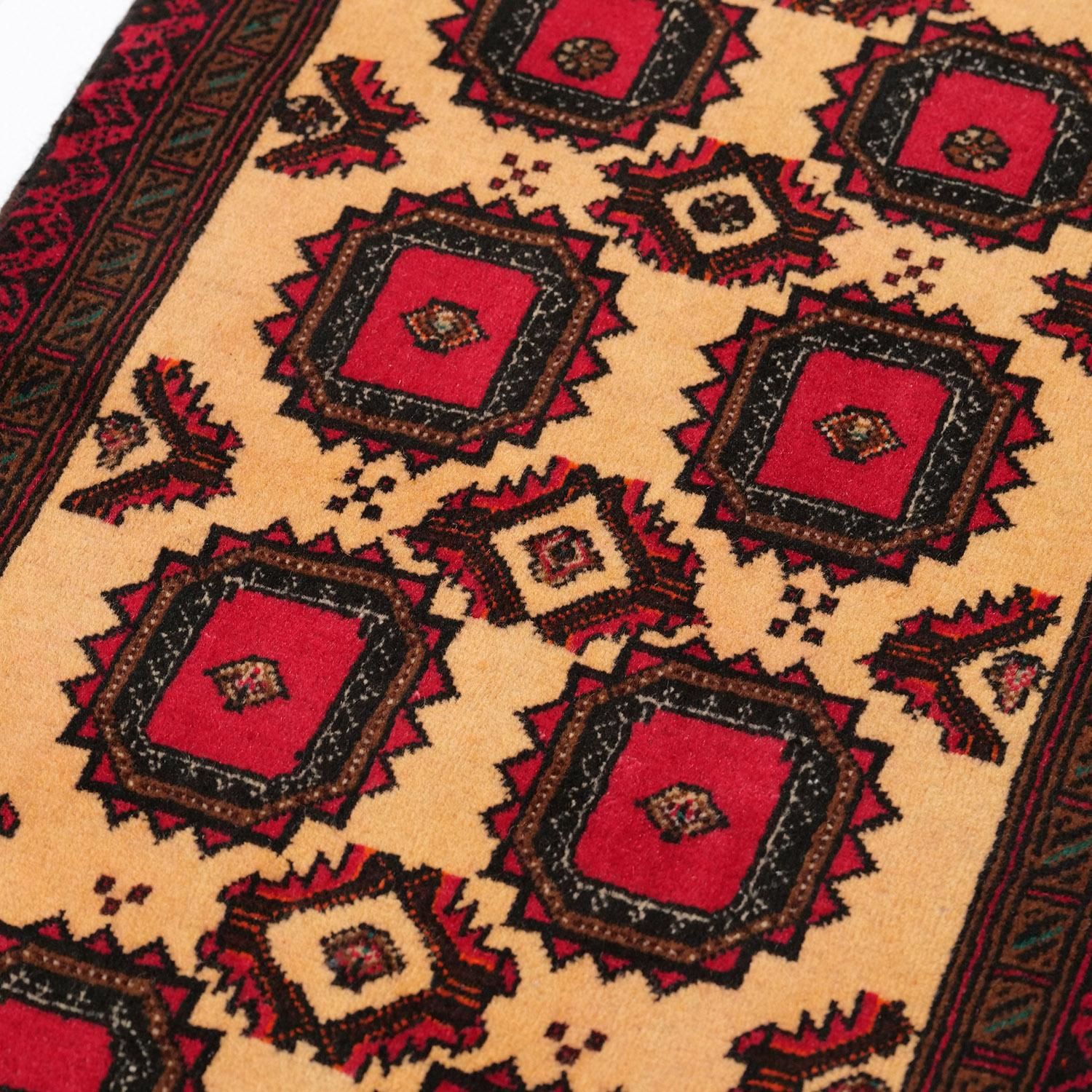 174×121 ヴィンテージラグ　バルーチ　手織ラグ No.594-Vintage Baluch Tribal rug 年代：1970年代 産地