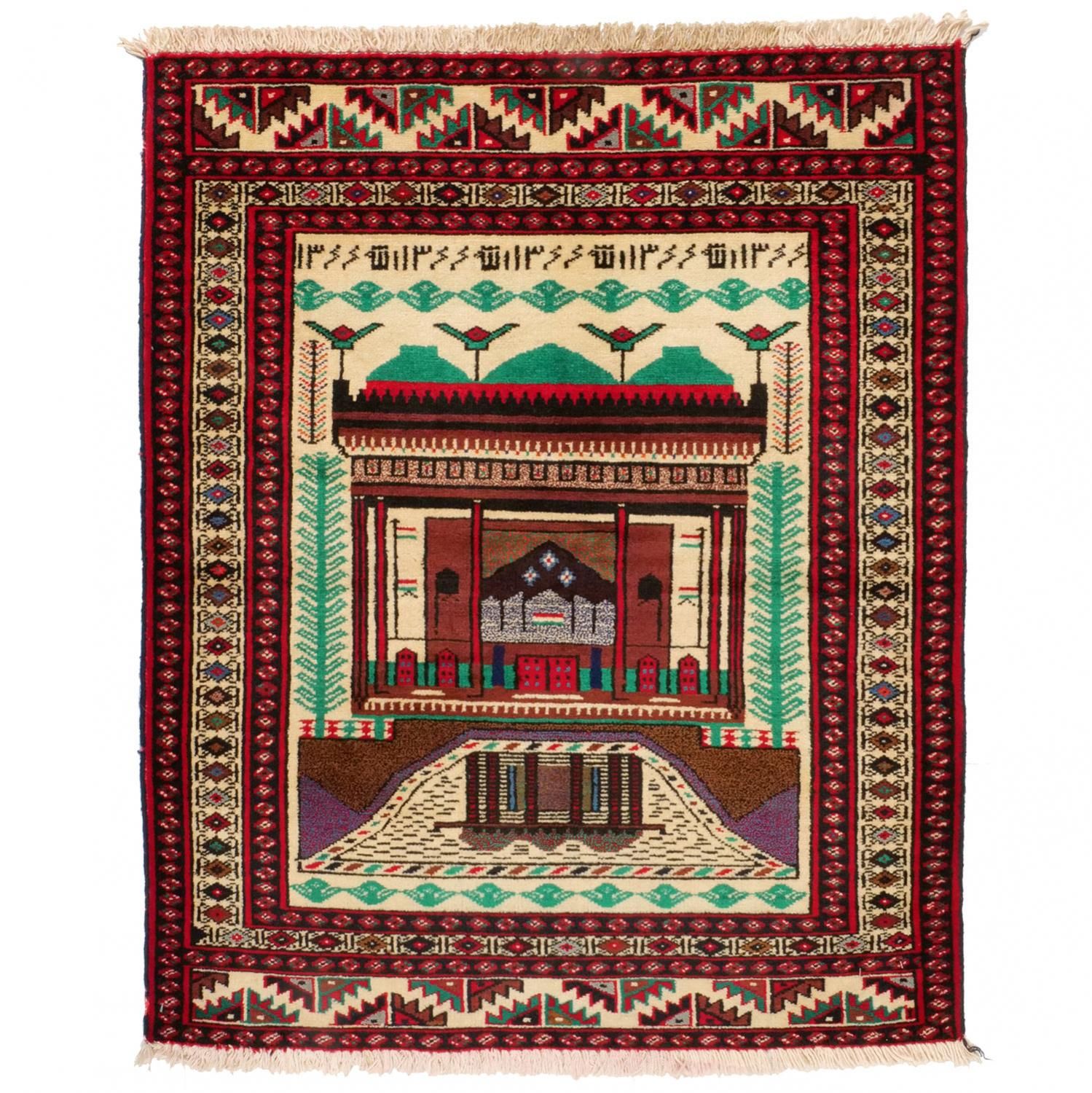 とても年代手織り絨毯トルクメン絨毯ミニラグ とても年代手織り絨毯トルクメン絨毯ミニラグ