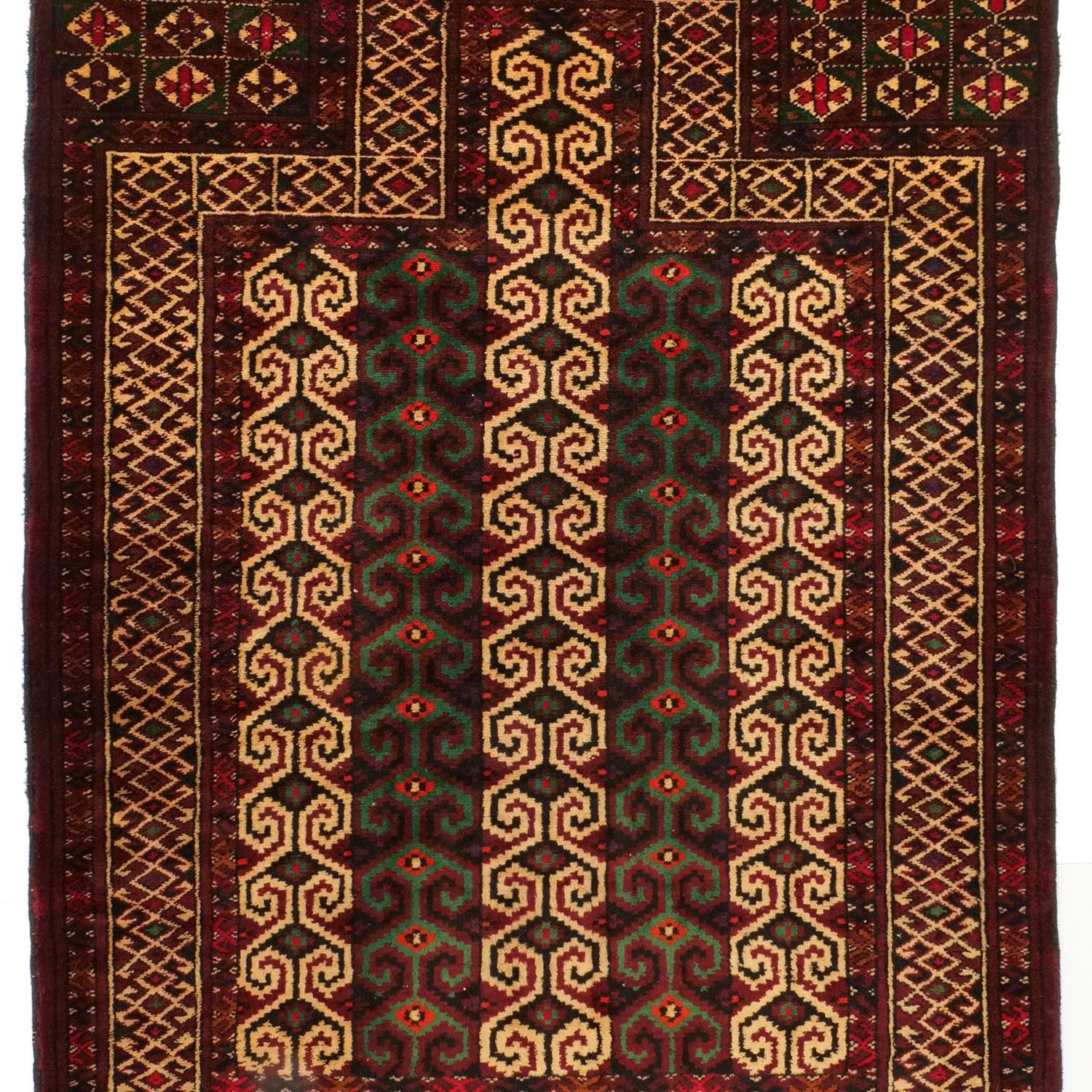 トルクメンラグ 1960年代 | セミアンティーク - vintagecarpet トルクメンラグ 1960年代 | セミアンティーク - vintagecarpet