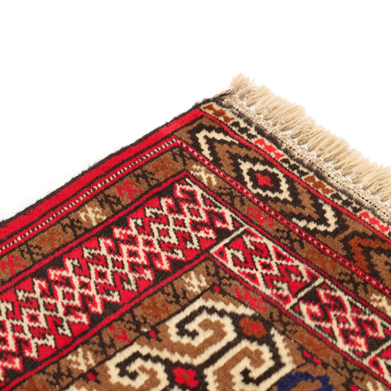 ペルシャ絨毯トルクメンメヘラビ絨毯 ヴィンテージラグ 80cmx125cm