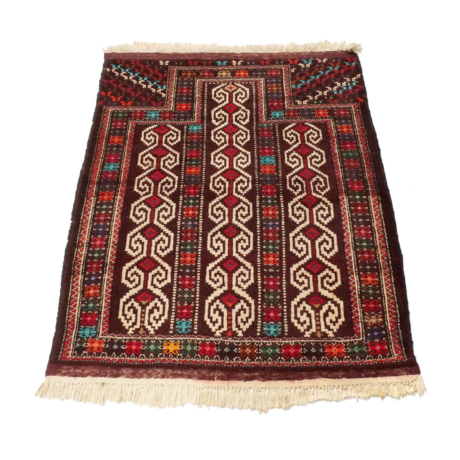 ペルシャ トルクメン ブハラ アンティーク 手作りラグ 302X354