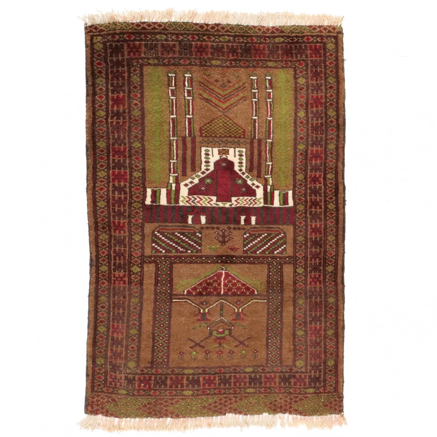 トルクメン ラグ | セミアンティーク - vintagecarpet-アンティーク