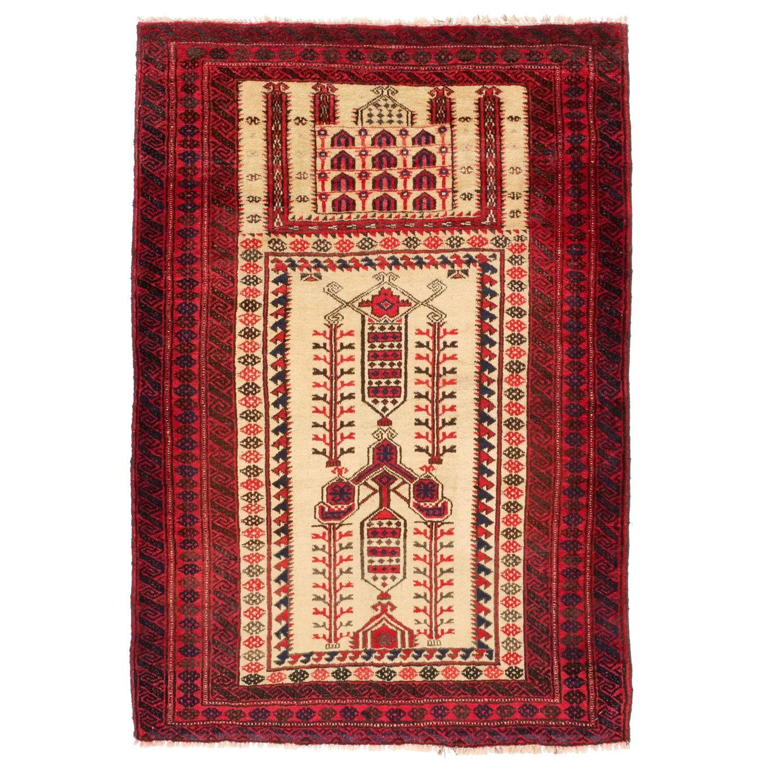 絨毯　ペルシャ　アフガニスタン　ビンテージ　アンティーク アフガニスタンラグ | 1950年代 - vintagecarpet-アンティークペルシャ