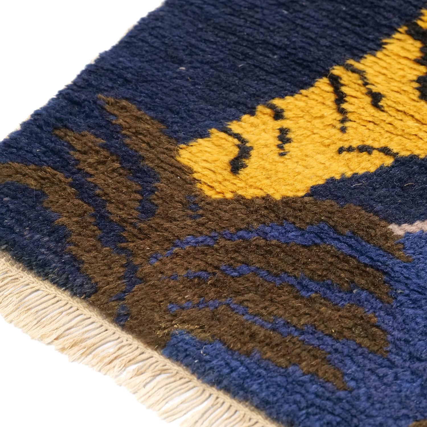 チベット 1940年代 ラグ | 手織りアンティーク - vintagecarpet