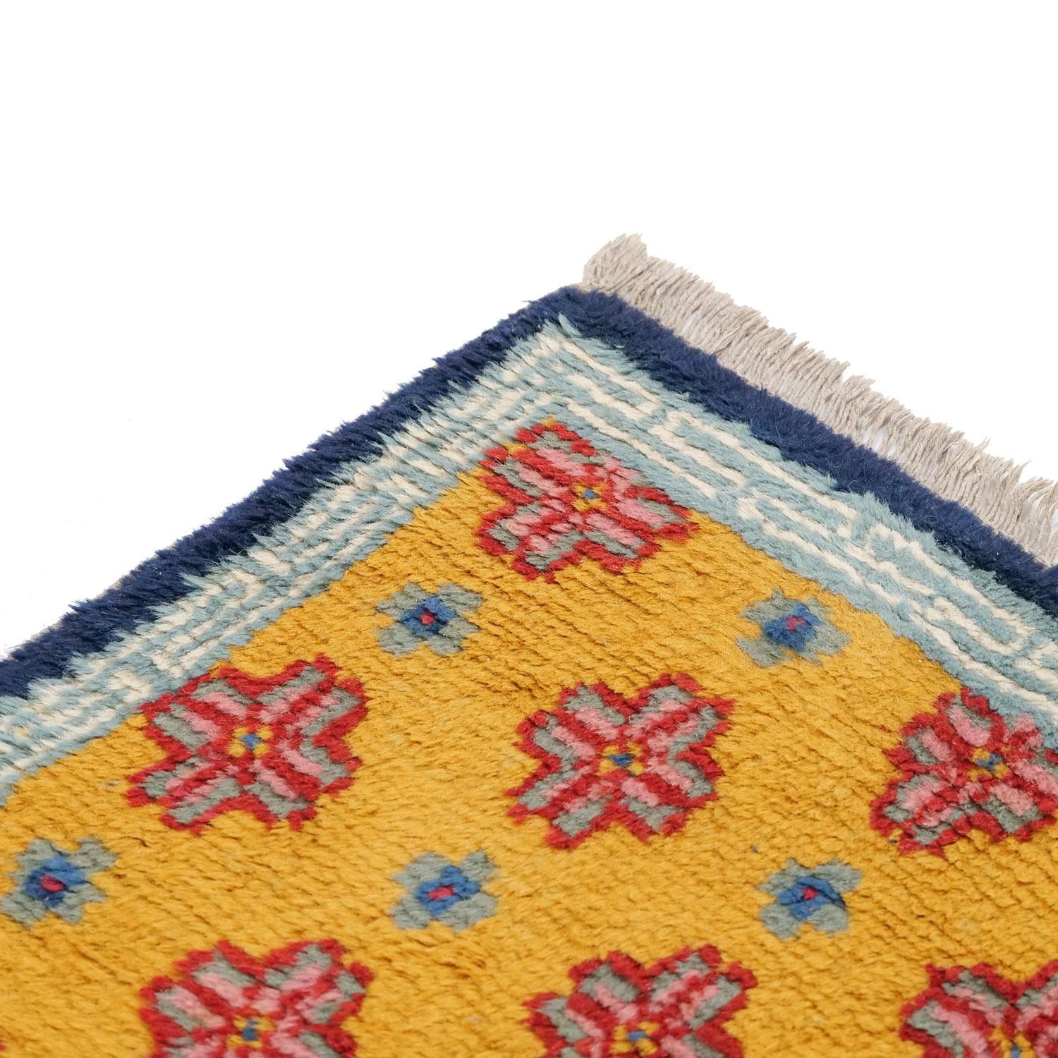 チベットアンティークラグ | 1940年代 - vintagecarpet-アンティーク