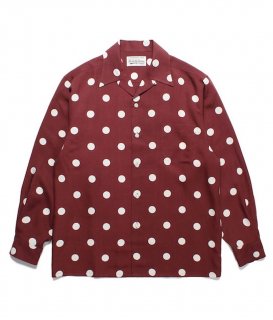 WACKO MARIA DOTS HAWAIIAN SHIRT / Bordeaux