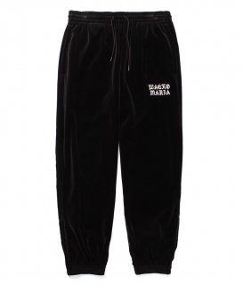 WACKO MARIA VELVET TRACK PANTS /  Black