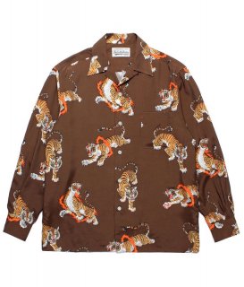 WACKO MARIA TIM LEHI / HAWAIIAN SHIRT  brown