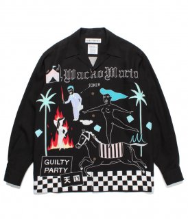 WACKO MARIA HAWAIIAN SHIRT L/S ( TYPE-2 ) / ʿ¥ץ black