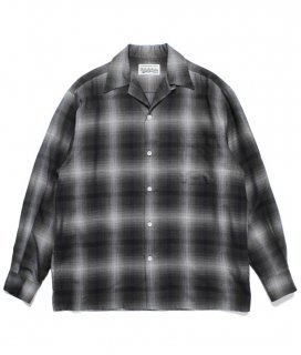 WACKO MARIACHECK OPEN COLLAR SHIRT Gray