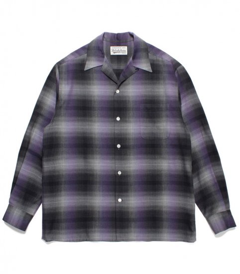 WACKO MARIA CHECK OPEN COLLAR SHIRT