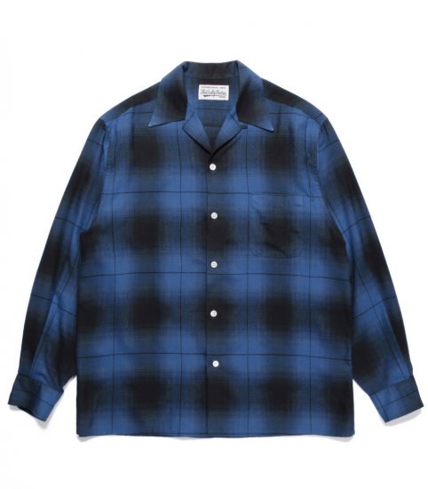 WACKO MARIA CHECK OPEN COLLAR SHIRT