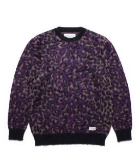 WACKOMARIA LEOPARD MOHAIR JACQUARD SWEATER purple 