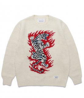 WACKO MARIA TIM LEHI / INTARSIA CREW NECK SWEATER