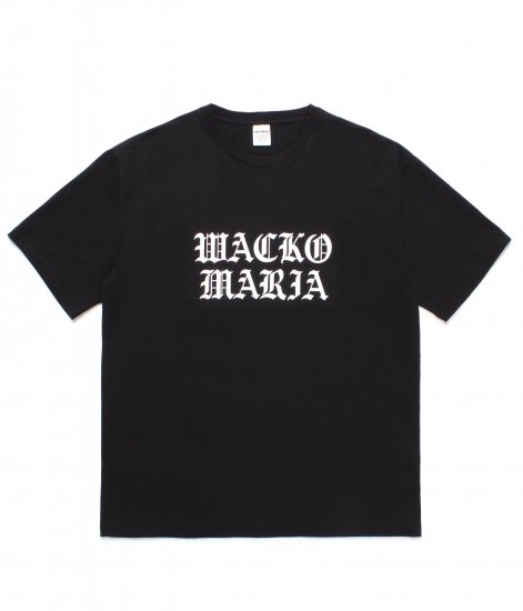 WACKO MARIA WASHED HEAVY WEIGHT T-SHIRT / Black