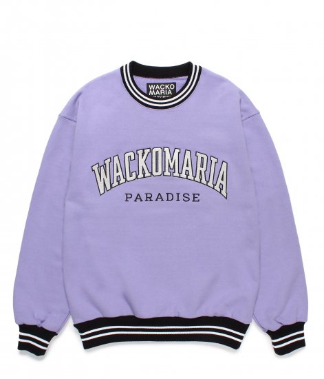 WACKO MARIA HEAVY WEIGHT CREW NECK SWEAT SHIRT ( TYPE-2 ) / Purple