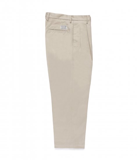 WACKO MARIA DOUBLE PLEATED CHINO TROUSERS / Light  Beige