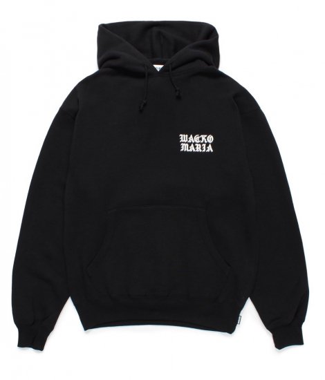 WACKO MARIA MIDDLE WEIGHT HOODED SWEAT SHIRT /  Black