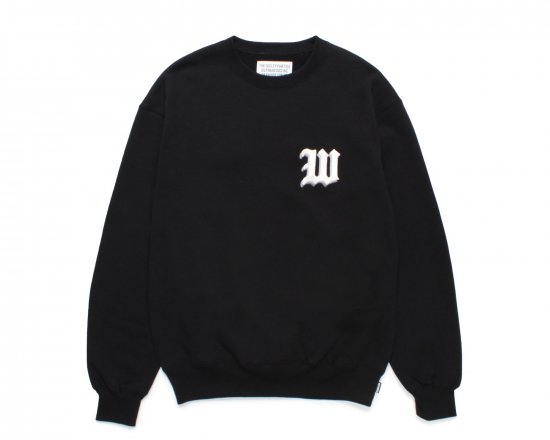 WACKO MARIA MIDDLE WEIGHT SWEAT SHIRT /  Black