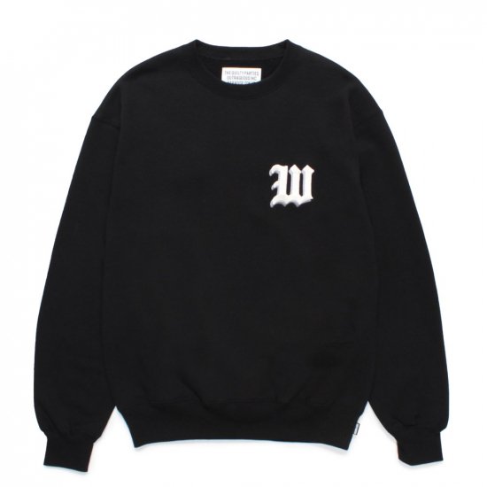 WACKO MARIA MIDDLE WEIGHT SWEAT SHIRT /  Black