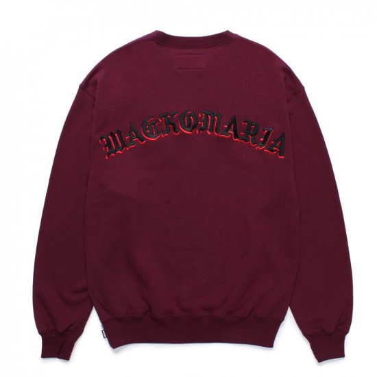 WACKO MARIA MIDDLE WEIGHT SWEAT SHIRT /  Burgundy