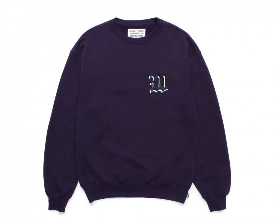 WACKO MARIA MIDDLE WEIGHT SWEAT SHIRT /  Purple