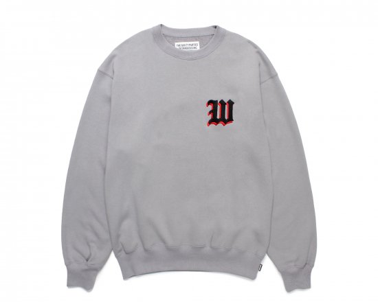 WACKO MARIA MIDDLE WEIGHT SWEAT SHIRT /  Gray