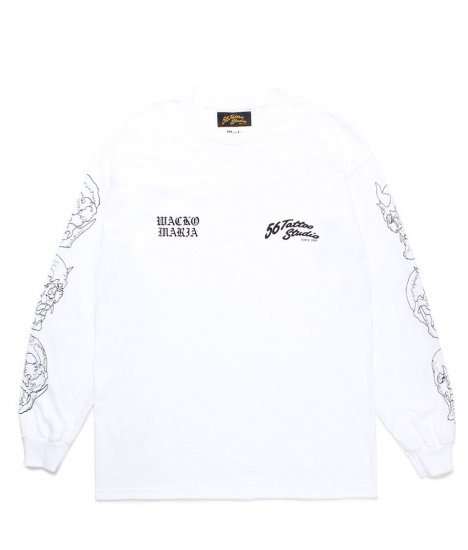 WACKO MARIA / 56 TATTOO STUDIO / LONG SLEAVE T-SHIRT / White