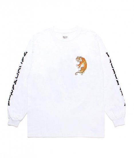 WACKO MARIA  / TIM LEHI / CREW NECK LONG SLEEVE T-SHIRT ( TYPE-2 ) / White