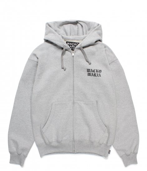 WACKO MARIA HEAVY WEIGHT ZIP HOODED SWEAT SHIRT / Gray