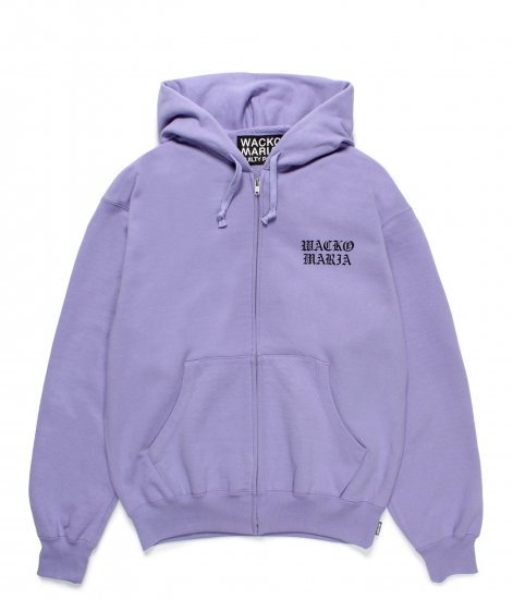 WACKO MARIA HEAVY WEIGHT ZIP HOODED SWEAT SHIRT / Purple