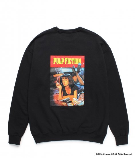 WACKO MARIA / PULP FICTION / CREW NECK SWEAT SHIRT ( Type-5 ) Black