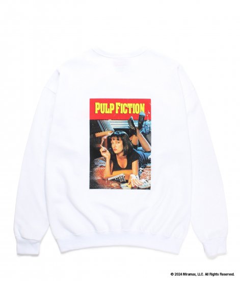 WACKO MARIA / PULP FICTION / CREW NECK SWEAT SHIRT ( Type-5 ) White