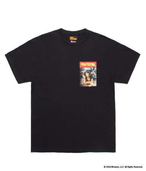 WACKO MARIA PULP FICTION / CREW NECK T-SHIRT ( Type-5 )Black