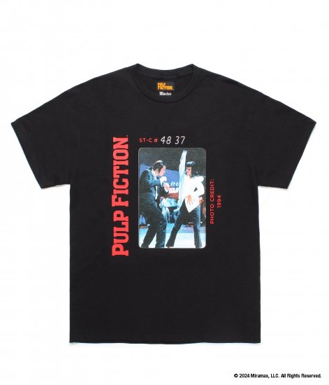 WACKO MARIA PULP FICTION / CREW NECK T-SHIRT ( Type-3 ) Black