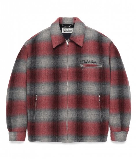 WACKO MARIA WOOL CHECK 50'S JACKET / Red