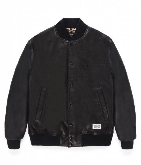 WACKO MARIA LEATHER VARSITY JACKET

