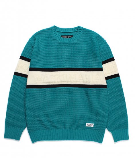 WACKO MARIA LOGO JACQUARD KNIT / Green