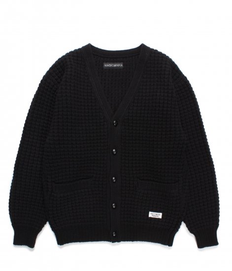 WACKO MARIA WAFFLE KNIT CARDIGAN / Black