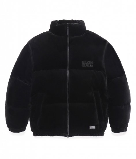 WACKO MARIA VELVET DOWN JACKET / Black