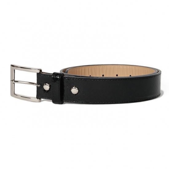 WACKOMARIA  / PYTHON  LEATHER BELT / Black