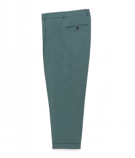 WACKO MARIA / DORMEUIL / PLEATED TROUSERS (TYPE-2) / Green