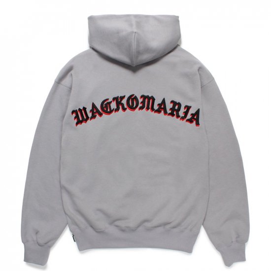 WACKO MARIA MIDDLE WEIGHT HOODED SWEAT SHIRT /  Gray