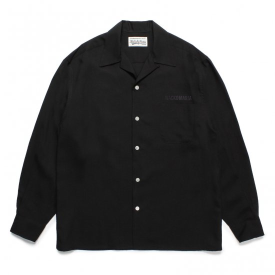 WACKO MARIA 50'S OPEN COLLAR SHIRT (Type-2) / Black